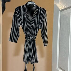 J. Crew Mercantile by and white striped cotton robe size S-M women’s